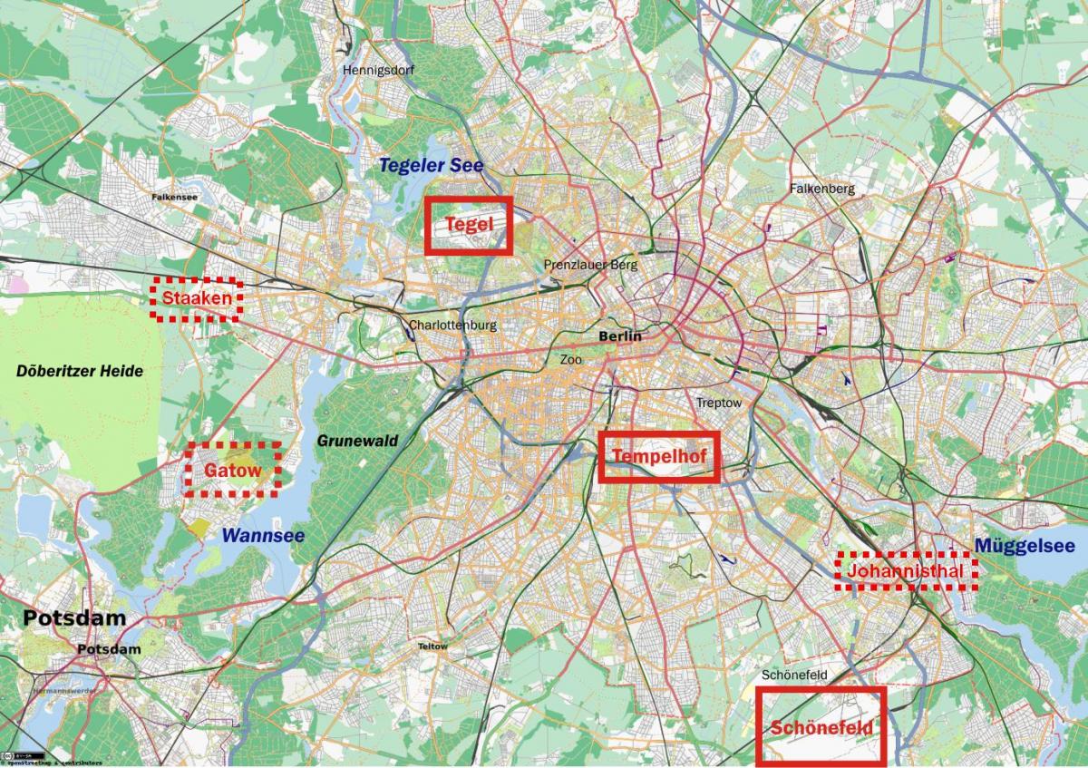 map of airports in berlin germany