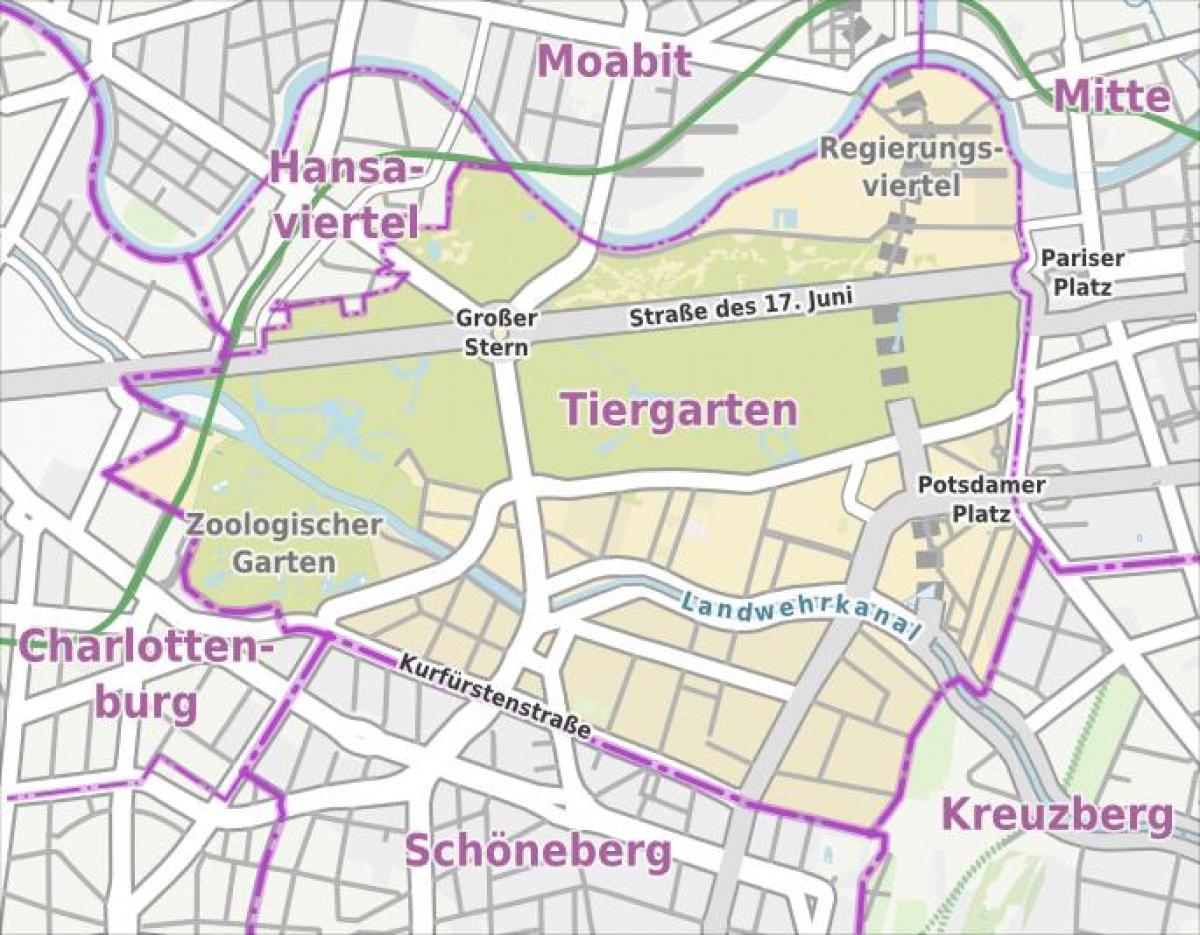 map of tiergarten berlin