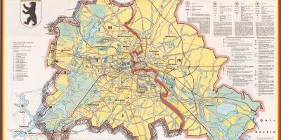 Map of berlin wall route