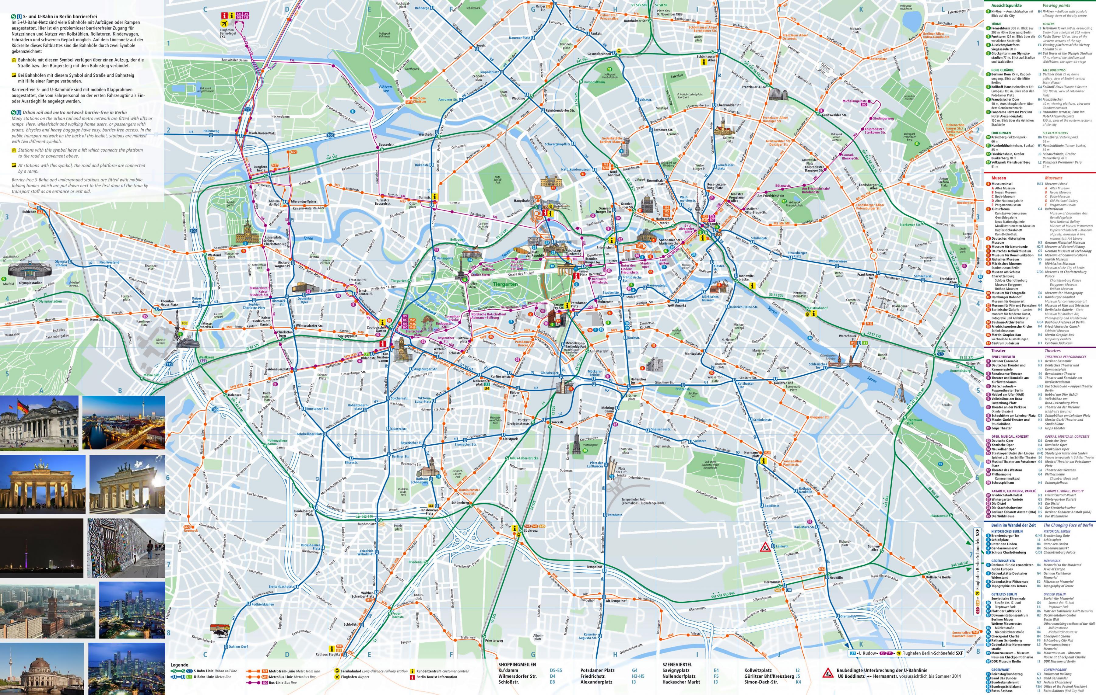 Berlin Tourist Attractions Map 