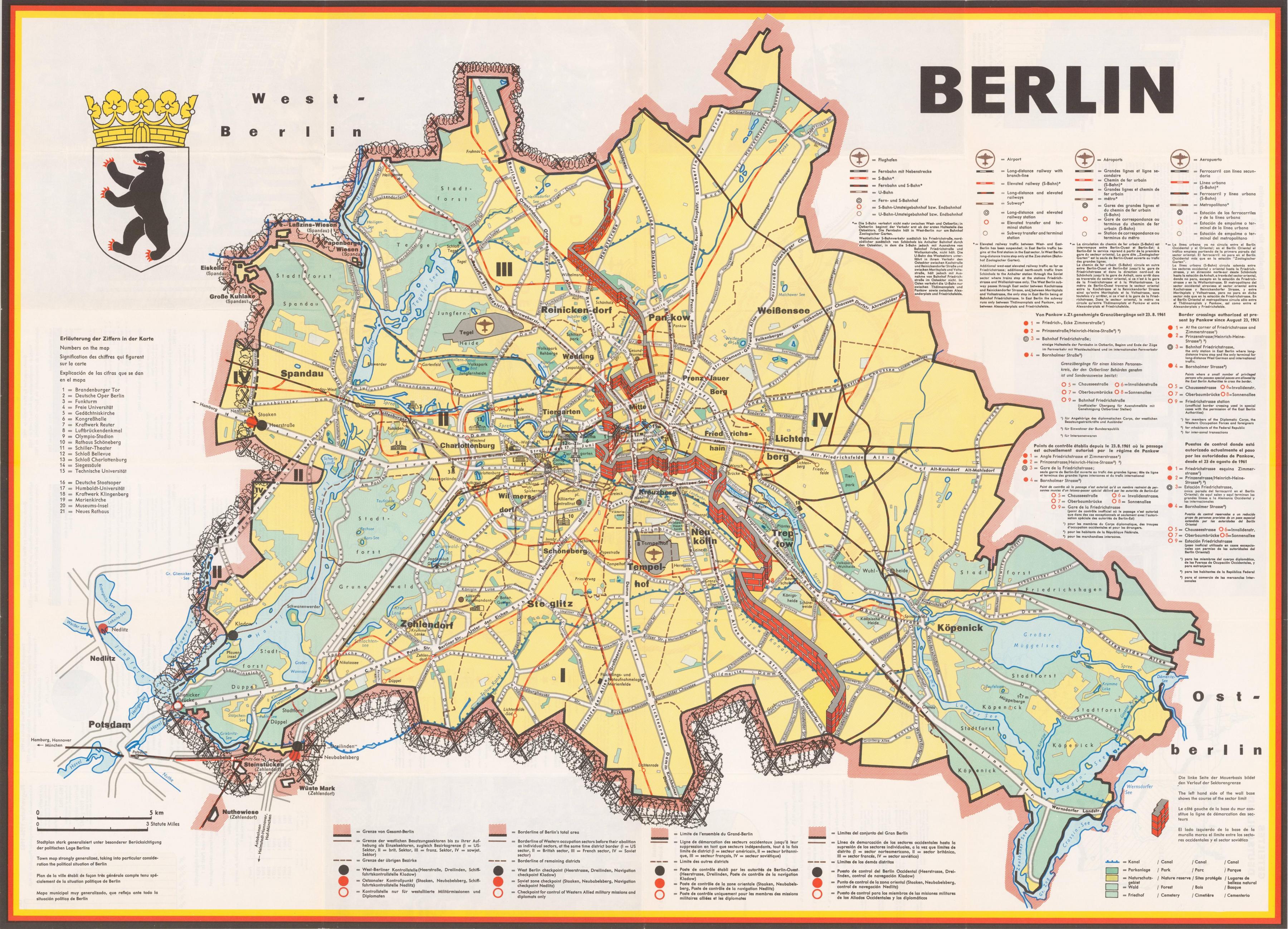 Berlin Wall Map 
