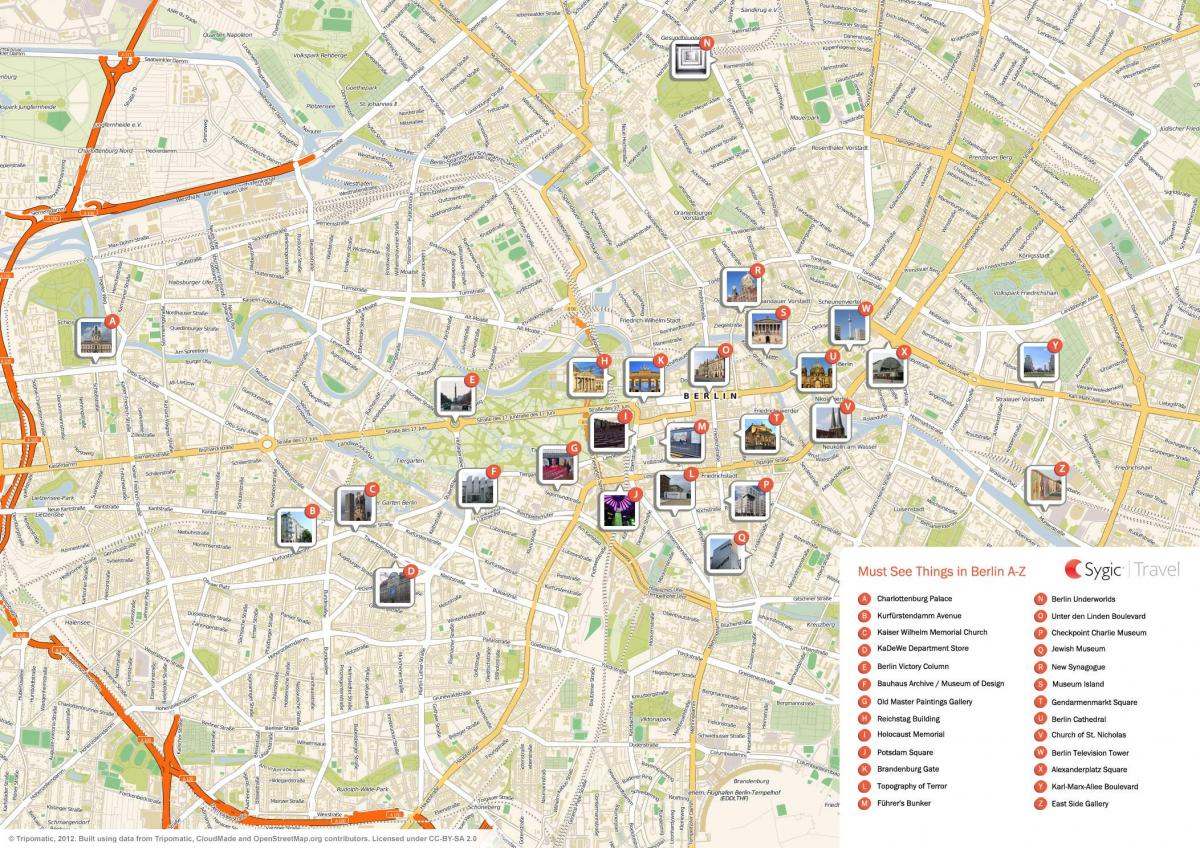 berlin city centre tourist map