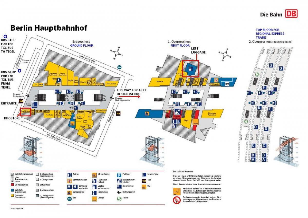 Berlin train station map - Berlin railway station map (Germany)