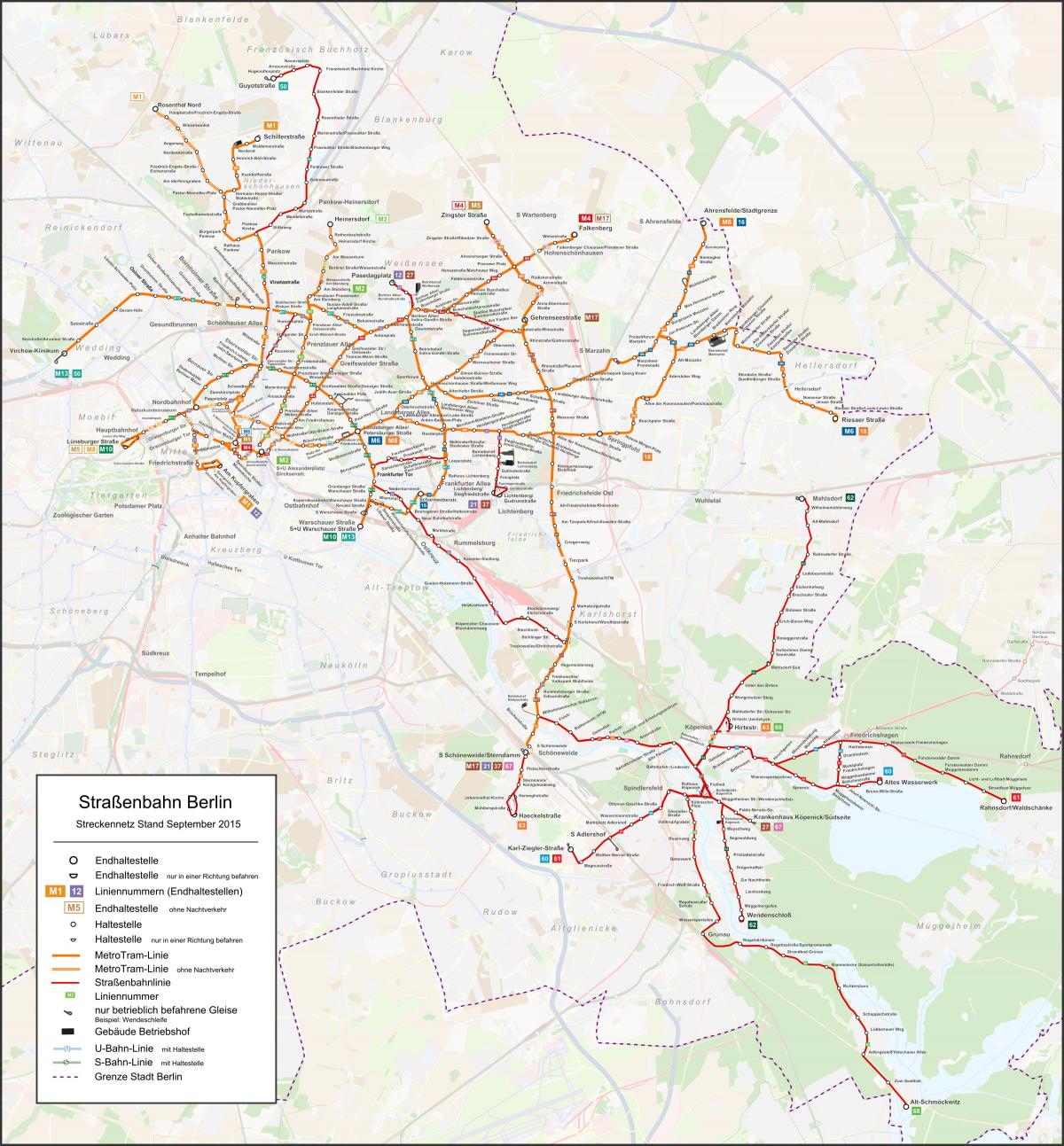 tram map of berlin