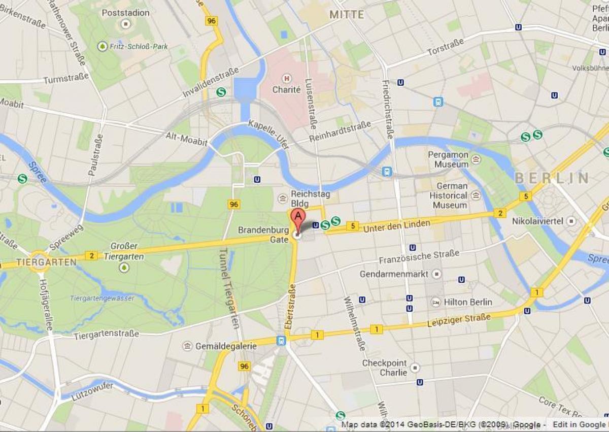 map of brandenburg gate berlin