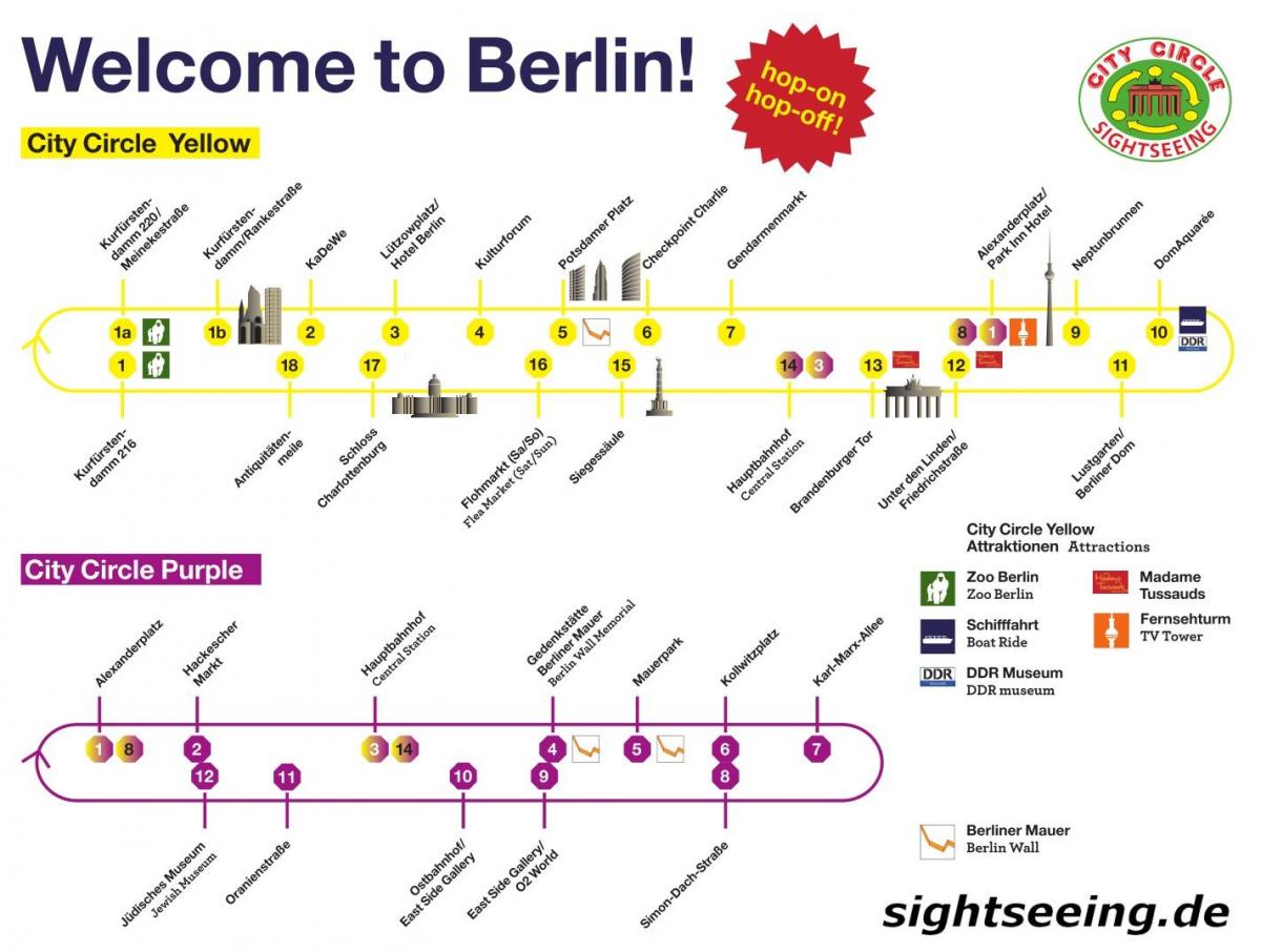 Berlin Hop On Hop Off Bus Route Map