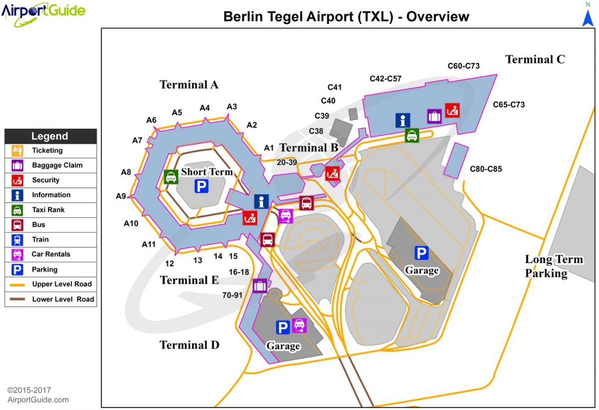 txl berlin airport map