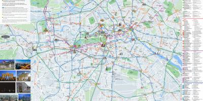 Berlin city map with attractions